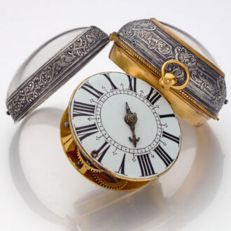 A French silver single handed oignon verge watch Circa 1700