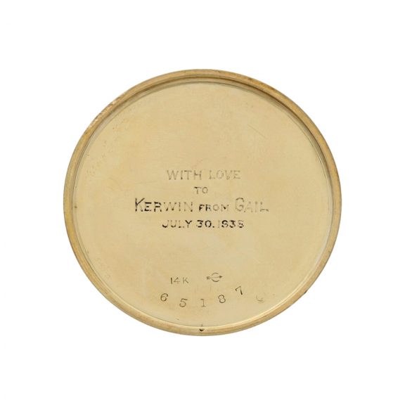 Swiss 18K yellow gold keyless lever dress watch Circa 1935 Swiss 18K yellow gold keyless lever dress watch Circa 1935