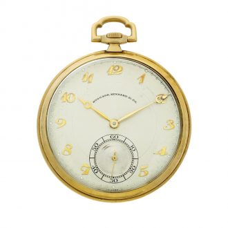 Swiss 18K yellow gold keyless lever dress watch Circa 1935