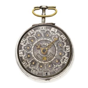 English silver oignon watch with mock pendulum Circa 1720
