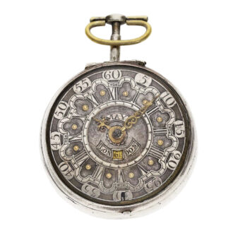 English silver oignon watch with mock pendulum Circa 1720