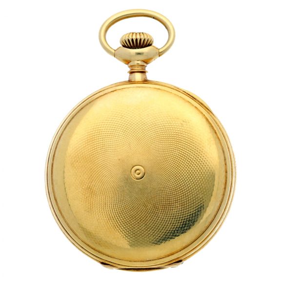 Swiss yellow gold full hunter lever pocket watch Circa 1904 Swiss yellow gold full hunter lever pocket watch Circa 1904