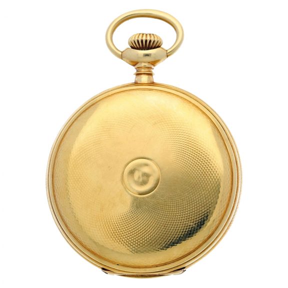 Swiss yellow gold full hunter lever pocket watch Circa 1904 Swiss yellow gold full hunter lever pocket watch Circa 1904