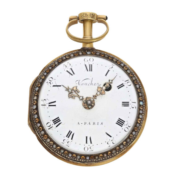 French 18K gold and enamel verge pocket watch Circa 1780 French 18K gold and enamel verge pocket watch Circa 1780