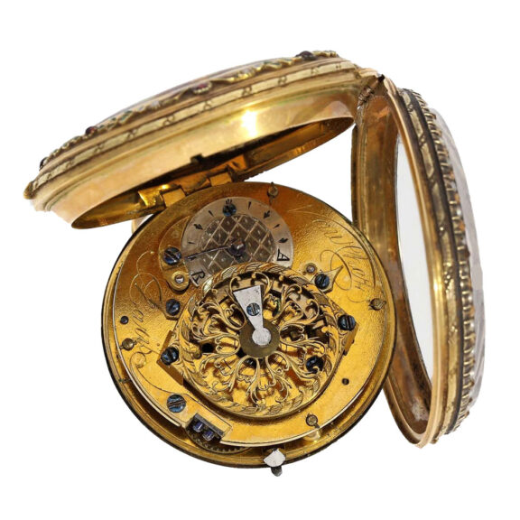 French 18K gold and enamel verge pocket watch Circa 1780 French 18K gold and enamel verge pocket watch Circa 1780