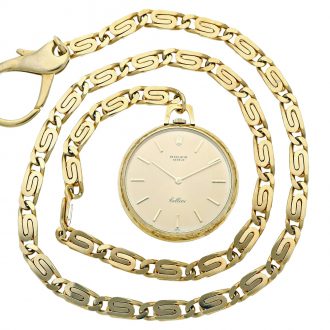 Swiss 18 carat gold open faced lever pocket watch Circa 1990