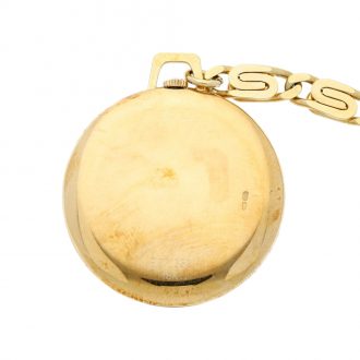 Swiss 18 carat gold open faced lever pocket watch Circa 1990