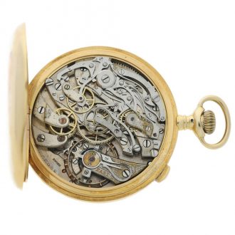 Swiss open faced split second chronograph watch Circa 1890