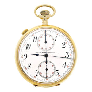 Swiss open faced split second chronograph watch Circa 1890