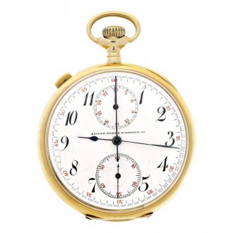 Swiss open faced split second chronograph watch Circa 1890