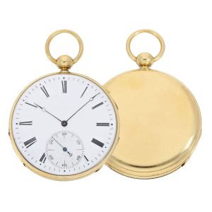 Swiss gold quarter repeating lever pocket watch Circa 1840