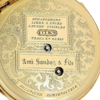 Swiss gold quarter repeating lever pocket watch Circa 1840
