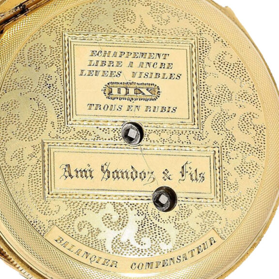 Swiss gold quarter repeating lever pocket watch Circa 1840 Swiss gold quarter repeating lever pocket watch Circa 1840