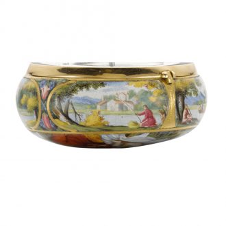 French gold and enamel single cased verge watch Circa 1660-1685