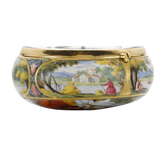 French gold and enamel single cased verge watch Circa 1660-1685 French gold and enamel single cased verge watch Circa 1660-1685