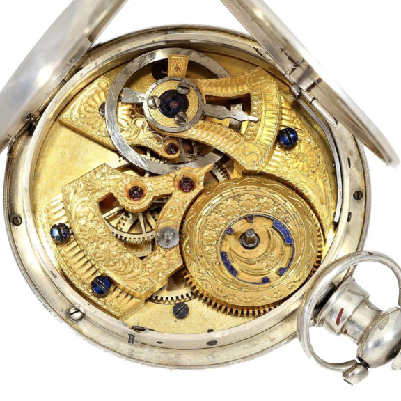 Swiss silver duplex watch for the Chinese market Circa 1850 Swiss silver duplex watch for the Chinese market Circa 1850