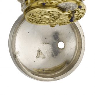 Dutch pair cased sun and moon verge watch with date Circa 1720