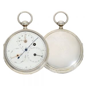 Swiss silver open faced cylinder clock watch Circa 1790