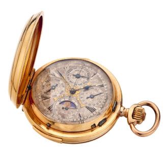 Swiss quarter repeater with calendar and chronograph Circa 1890