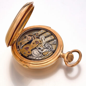 Swiss quarter repeater with calendar and chronograph Circa 1890