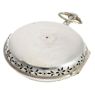 German silver quarter repeating verge pocket watch Circa 1810