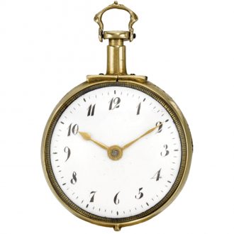 English repeating pocket watch with repoussé decoration Circa 1740
