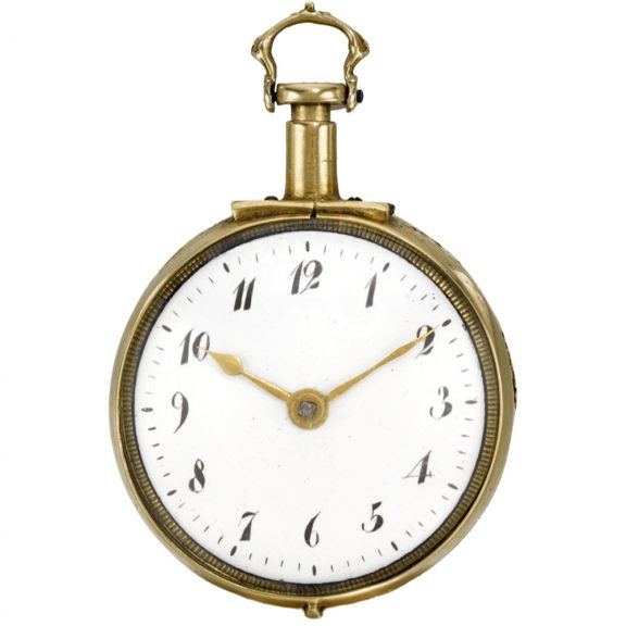 English repeating pocket watch with repoussé decoration Circa 1740 English repeating pocket watch with repoussé decoration Circa 1740