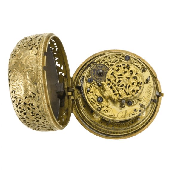 English repeating pocket watch with repoussé decoration Circa 1740 English repeating pocket watch with repoussé decoration Circa 1740
