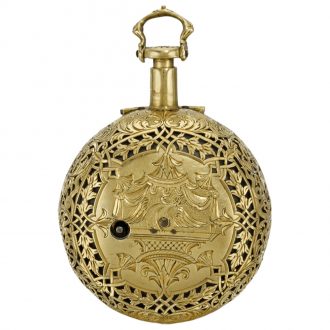 English repeating pocket watch with repoussé decoration Circa 1740
