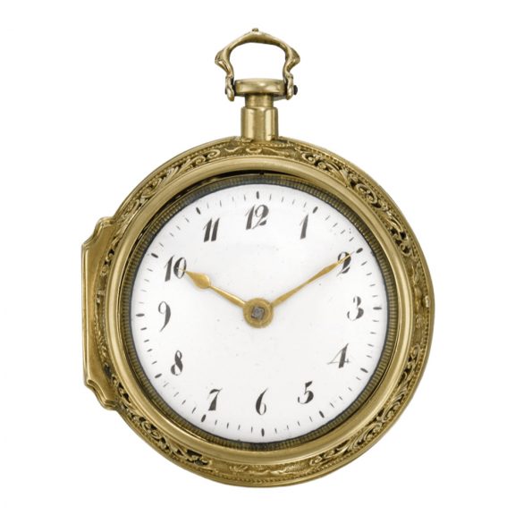 English repeating pocket watch with repoussé decoration Circa 1740 English repeating pocket watch with repoussé decoration Circa 1740