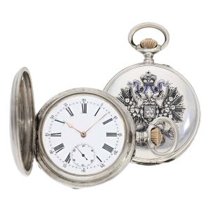 Russian historically interesting silver full hunter watch Circa 1900
