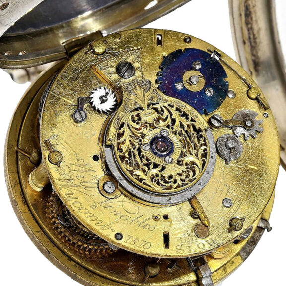English silver à toc et à tac repeating pocket watch Circa 1810 English silver à toc et à tac repeating pocket watch Circa 1810