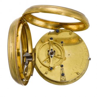 Swiss rare unusual verge watch with jump hours Circa 1770