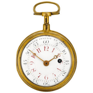 Swiss rare unusual verge watch with jump hours Circa 1770