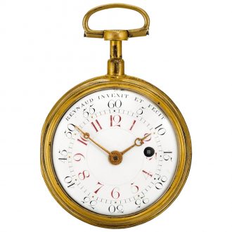 Swiss rare unusual verge watch with jump hours Circa 1770