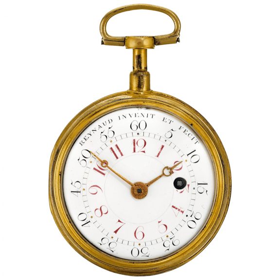 Swiss rare unusual verge watch with jump hours Circa 1770