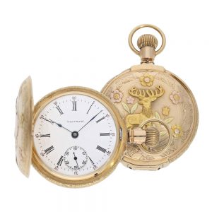 American multicolour gold hunting cased watch Circa 1905