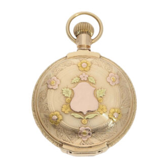 American multicolour gold hunting cased watch Circa 1905