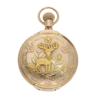American multicolour gold hunting cased watch Circa 1905