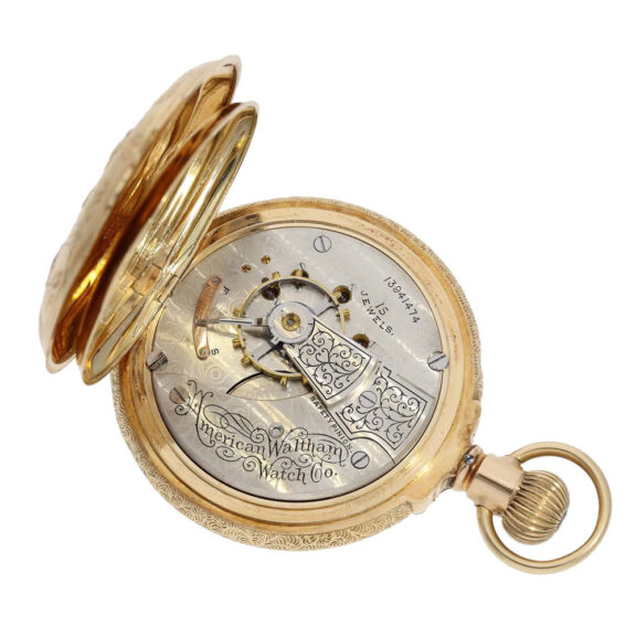 American multicolour gold hunting cased watch Circa 1905 American multicolour gold hunting cased watch Circa 1905