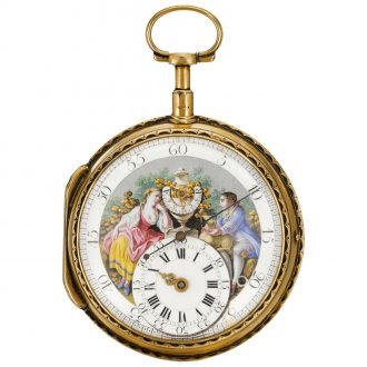 Rare Swiss perpetuelle watch with centre seconds circa 1785
