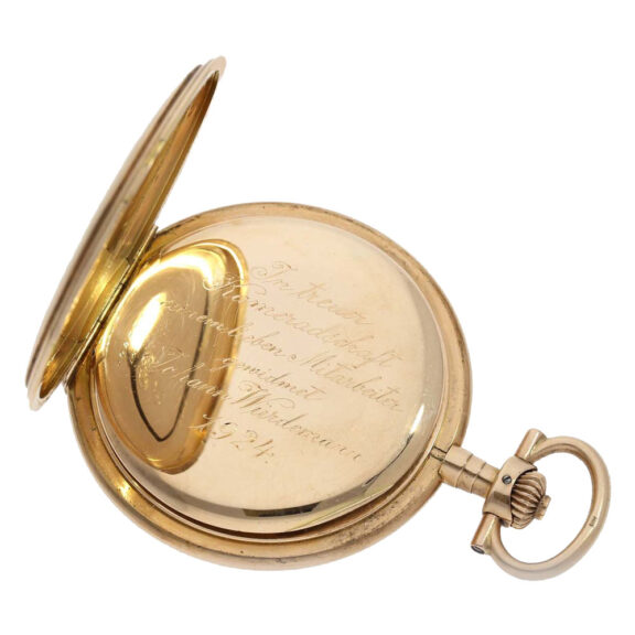 German gold hunting cased keyless lever watch Circa 1924 German gold hunting cased keyless lever watch Circa 1924