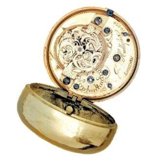 Dutch gold repoussé triple cased verge pocket watch Circa 1783