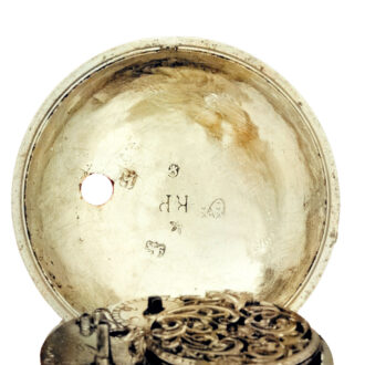 Dutch gold repoussé triple cased verge pocket watch Circa 1783