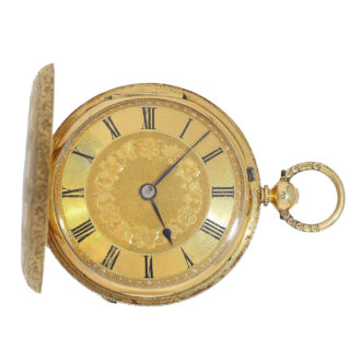 English gold watch, enameled on both sides Circa 1865