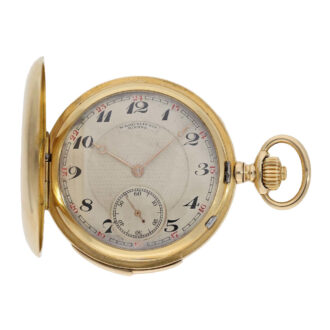 Swiss 18k gold quarter repeating lever pocket watch Circa 1910