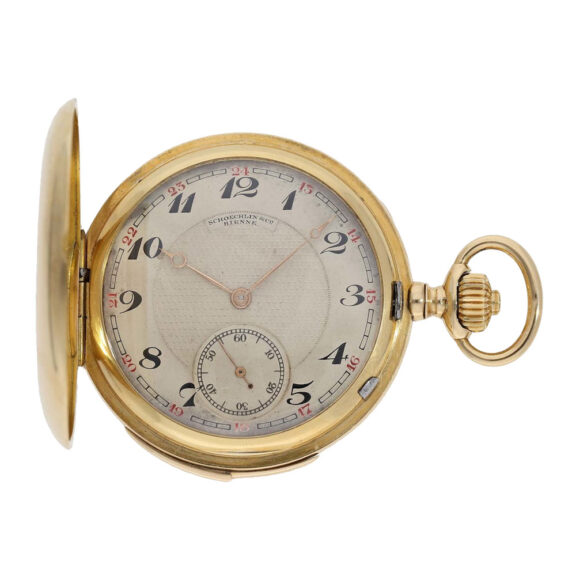 Swiss 18k gold quarter repeating lever pocket watch Circa 1910