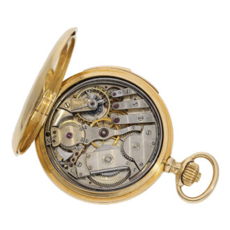 Swiss 18k gold quarter repeating lever pocket watch Circa 1910