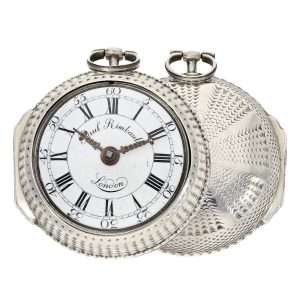 English decorative silver paircase pocket watch Circa 1765