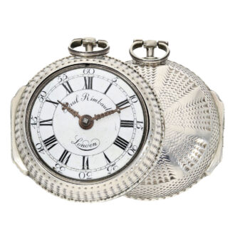 English decorative silver paircase pocket watch Circa 1765